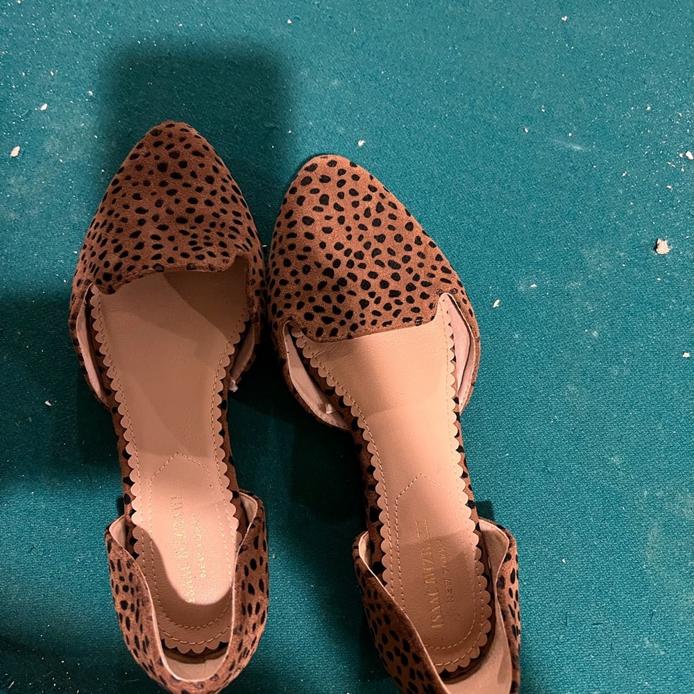 Isaac Mizrahi Brown Polka Dot Flats